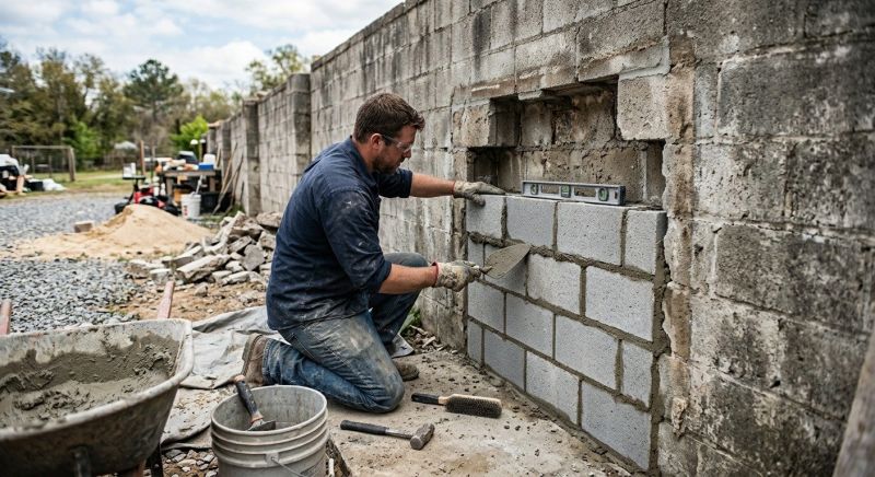 Block Wall Repair in Denton, TX