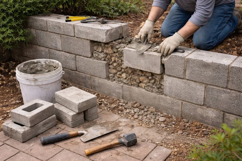 Block Wall Repair in Rhome, TX