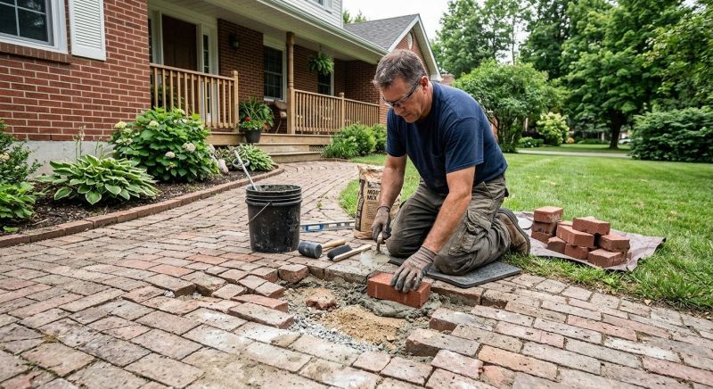 Brick Flatwork Repair in Argyle, TX