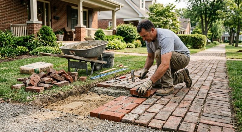 Brick Flatwork Repair in Keller, TX