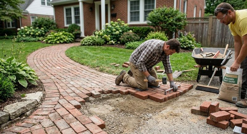 Brick Flatwork Repair in Little Elm, TX