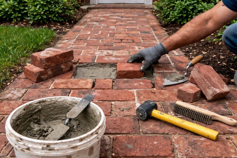 Brick Hardscape Repair in Denton, TX