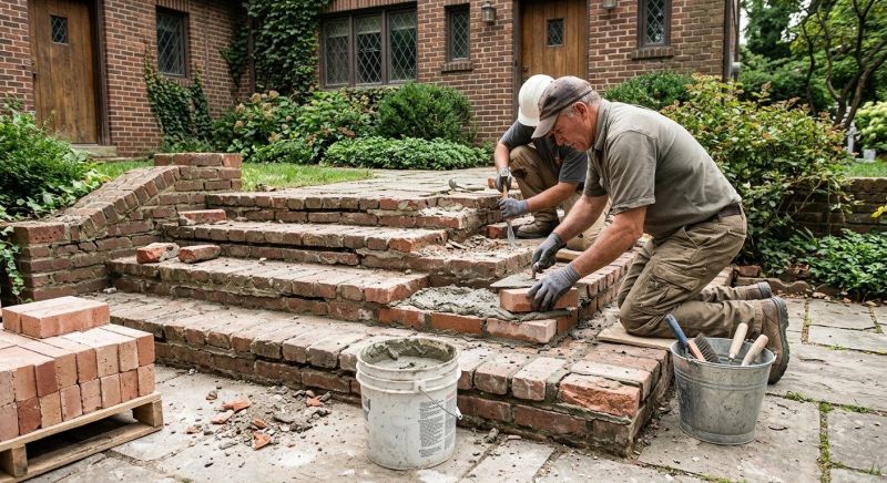 Brick Stairs Repair in Argyle, TX