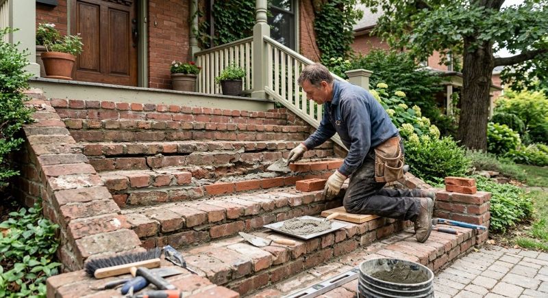 Brick Stairs Repair in The Colony, TX