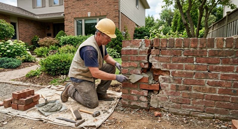 Brick Wall Repair in Argyle, TX