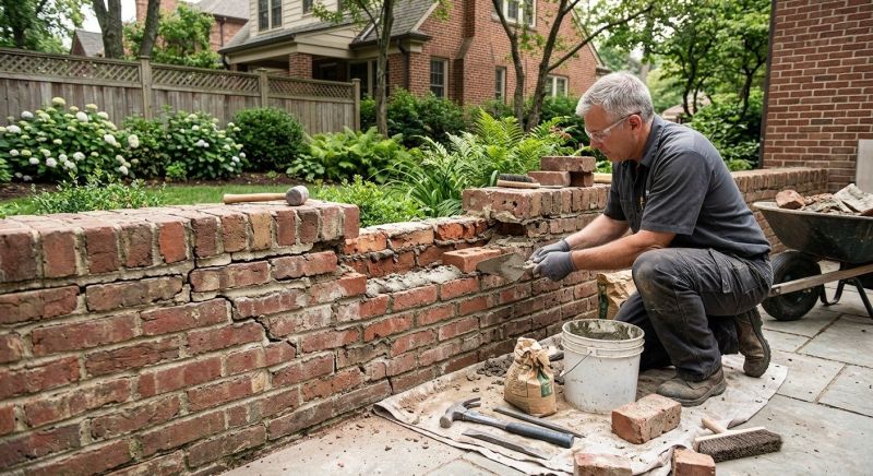 Brick Wall Repair in Carrollton, TX