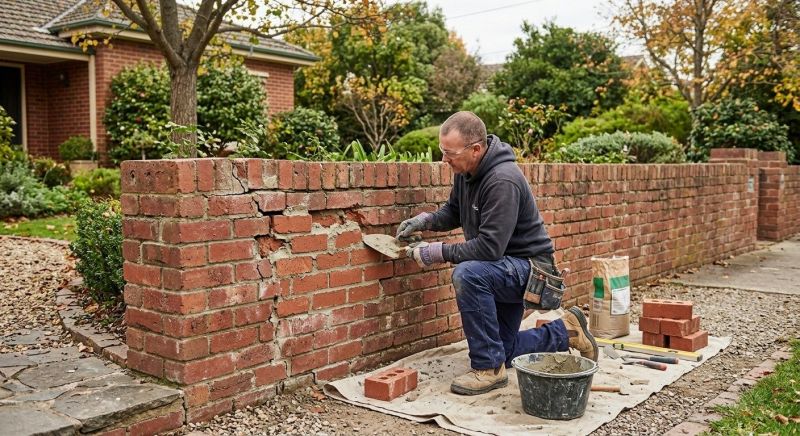 Brick Wall Repair in Flower Mound, TX
