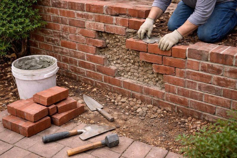 Brick Wall Repair in Frisco, TX