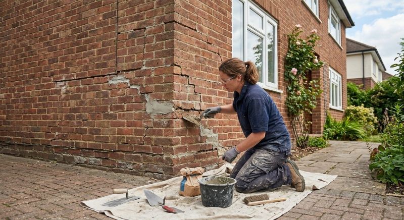 Brick Wall Repair in Justin, TX