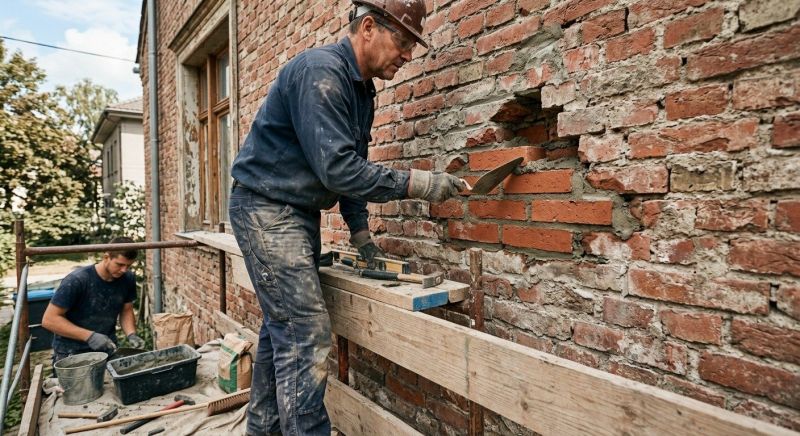 Brick Wall Repair in Keller, TX