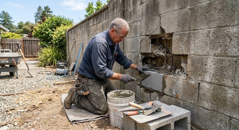Cement Block Repair in Denton, TX