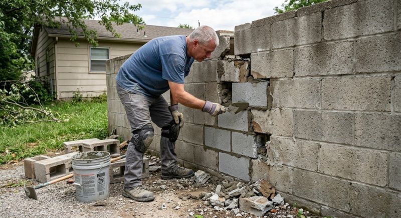 Cinder Block Repair in Denton, TX
