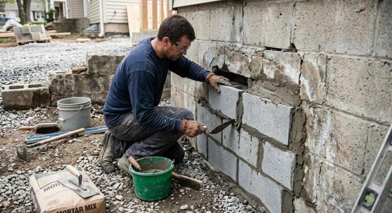Concrete Block Repair in Krum, TX