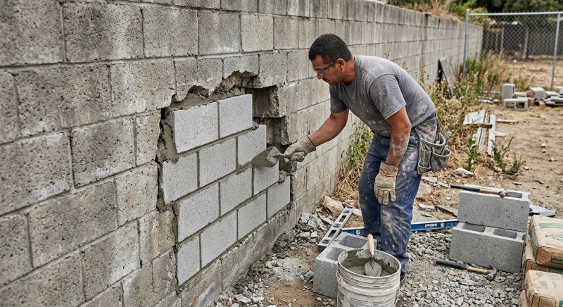 Masonry Wall Repair in Denton, TX