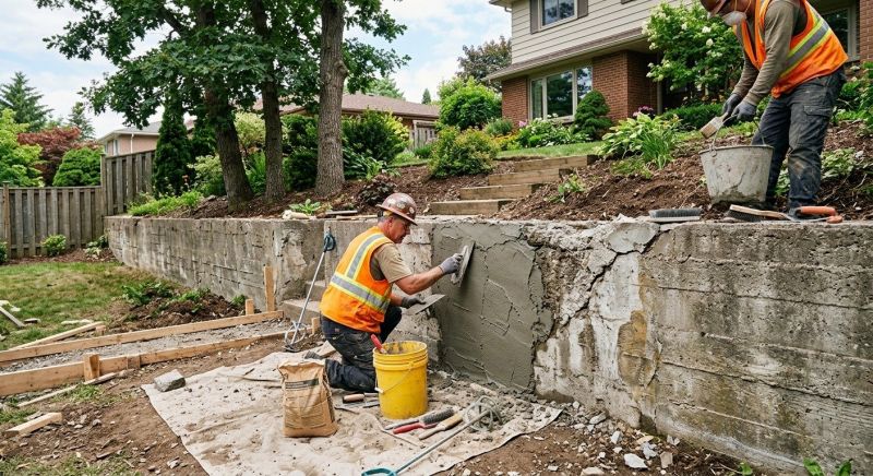 Retaining Wall Repair in Rhome, TX