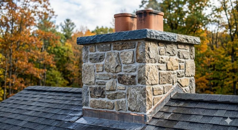 Stone Chimney Installation in Ponder, TX