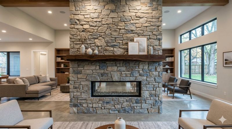 Stone Chimney Installation in Roanoke, TX