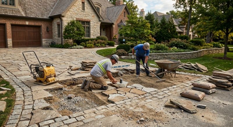Stone Driveway Repair in Denton, TX