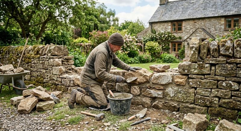 Stone Wall Repair in Coppell, TX