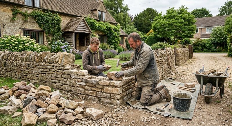 Stone Wall Repair in Sanger, TX